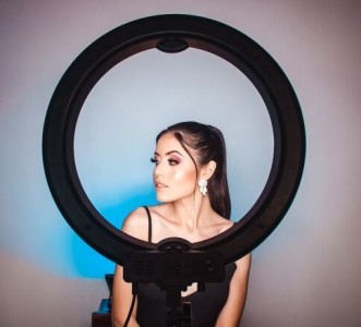 Cheap pink phone ring light